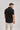 Men’s Black Graphic Textured Polo Shirt