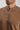 Men's Fine Knit Zip-Up Brown T-Shirt with Perkins Collar