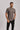 Dark Grey Ribbed-Knit Mock Neck Half Zip Polo