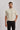 Beige Ribbed-Knit Mock Neck Half Zip Polo