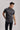 Zig-Zag Knit Zipped Polo Gray Shirt